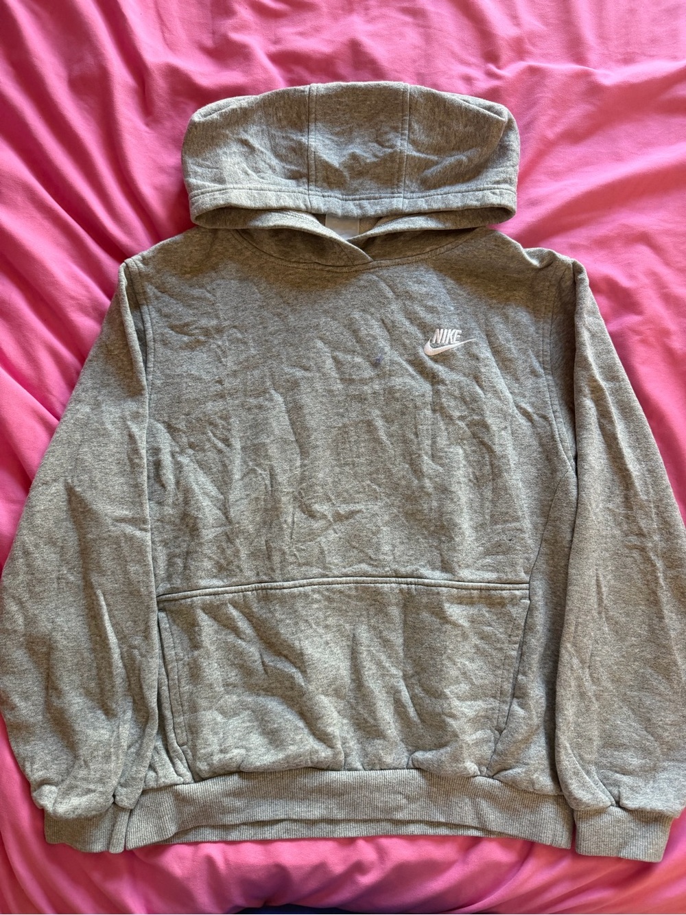 Nike Gray Hooded Pullover Sweatshirt